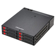 Load image into Gallery viewer, 6-Bay 2.5inch SATA SSD HDD Hot Swap Mobile Rack/Enclosure Hard Disk Enclosure Rack Data Storage For 5.25 Drive Bay