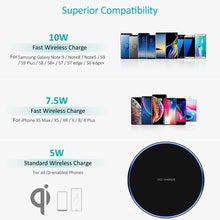 Load image into Gallery viewer, FDGAO 10W Fast Wireless Charger For Samsung Galaxy S10 S20 S9 Note 10 9 USB Qi Charging Pad for iPhone 11 Pro XS Max XR X 8 Plus