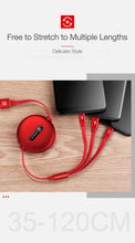 Load image into Gallery viewer, 3 in 1 Retractable Micro USB Type C Cable for iPhone Samsung Huawei Fast Charging