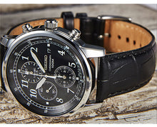Load image into Gallery viewer, 100% Original Seiko 5 Solar energy Quartz Watch Luminous hands Calendar Leather Sraps Business Fashion Watch Global Warranty