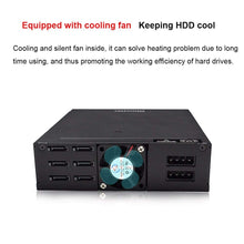 Load image into Gallery viewer, 6-Bay 2.5inch SATA SSD HDD Hot Swap Mobile Rack/Enclosure Hard Disk Enclosure Rack Data Storage For 5.25 Drive Bay