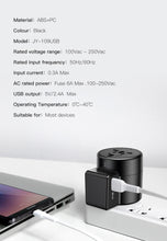 Load image into Gallery viewer, Baseus Universal Travel Adapter USB Charger Dual USB 2.4A Wall Charger Plug Power Adapter Converter for EU US UK AU