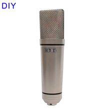 Load image into Gallery viewer, HTT-U87 DIY silver Professional 34mm Capsules Music Audio Studio Sound Recording Condenser Microphone