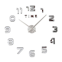 Load image into Gallery viewer, 3d Wall Clock Luminious New Clock Watch Wall Clocks Horloge 3d Diy Acrylic Mirror Stickers  Luminova Quartz Reloj de Pared