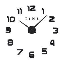 Load image into Gallery viewer, 3d Wall Clock Luminious New Clock Watch Wall Clocks Horloge 3d Diy Acrylic Mirror Stickers  Luminova Quartz Reloj de Pared