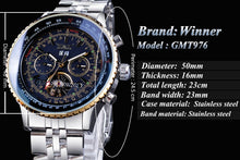 Load image into Gallery viewer, Jaragar 2017 Flying Series Golden Bezel Scale Dial Design Stainless Steel Mens Watch Top Brand Luxury Automatic Mechanical Watch