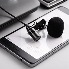 Load image into Gallery viewer, Ollivan Omnidirectional Metal Microphone 3.5mm Jack Lavalier Tie Clip Microphone Mini Audio Mic for Computer Laptop Mobile Phone