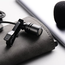 Load image into Gallery viewer, Ollivan Omnidirectional Metal Microphone 3.5mm Jack Lavalier Tie Clip Microphone Mini Audio Mic for Computer Laptop Mobile Phone