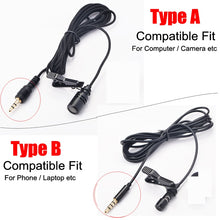 Load image into Gallery viewer, Ollivan Omnidirectional Metal Microphone 3.5mm Jack Lavalier Tie Clip Microphone Mini Audio Mic for Computer Laptop Mobile Phone