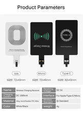 Load image into Gallery viewer, QI Wireless Charger Receiver Module Wireless Charging Pad Coil for Huawei P30 iPhone 6s 7 8 Samsung S7 S8 S10 LG G7 V30
