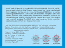 Load image into Gallery viewer, Alctron MK47 Professional Large Diaphragm Tube Condenser Studio Microphone, Pro tube recording condenser mic