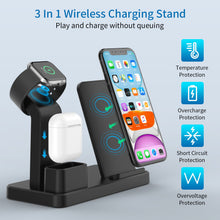 Load image into Gallery viewer, NTONPOWER 3 in 1 Wireless Charging Stand 10W Fast Wireless Charger For phone Charging Station for Airpods AppleWatch