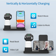 Load image into Gallery viewer, NTONPOWER 3 in 1 Wireless Charging Stand 10W Fast Wireless Charger For phone Charging Station for Airpods AppleWatch