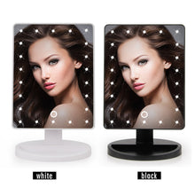 Load image into Gallery viewer, LED Touch Screen Makeup Mirror Professional Vanity Mirror With 16/22 LED Lights Health Beauty Adjustable Countertop 180° Rotating