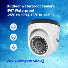 Load image into Gallery viewer, Hiseeu 4K 8MP POE IP Camera Dome Waterproof Audio CCTV Bullet Camera P2P Motion Detection ONVIF For PoE NVR 48V