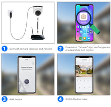 Load image into Gallery viewer, Hiseeu 4K 8MP POE IP Camera Dome Waterproof Audio CCTV Bullet Camera P2P Motion Detection ONVIF For PoE NVR 48V