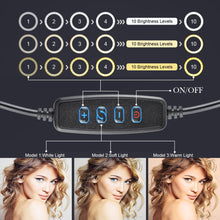 Load image into Gallery viewer, 12" 30cm Photography LED Selfie Ring Light Dimmable Lamps Camera Phone Photo Lamp with Tripod For Youtube Live Makeup Studio