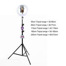 Load image into Gallery viewer, 12" 30cm Photography LED Selfie Ring Light Dimmable Lamps Camera Phone Photo Lamp with Tripod For Youtube Live Makeup Studio