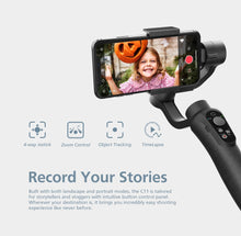 Load image into Gallery viewer, ZHIYUN Official CINEPEER C11 3-Axis Smartphone Phone Gimbals Handheld Stabilizer for iPhone/Samsung/Xiaomi Vlog vs Snoppa/DJI