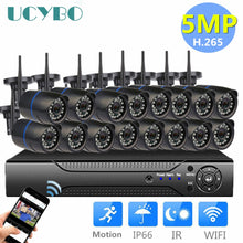 Load image into Gallery viewer, 5mp wifi cctv system wireless ip camera nvr set 16CH 8CH 4CH H.265 video surveillance kit IR outdoor security camera system