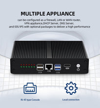Load image into Gallery viewer, Firewall Router Intel Core i3 4010U 5010U AES NI Pfsense Mini PC 6 LAN Intel i211AT Gigabit Ethernet 4*USB HDMI WiFi 4G LTE SIM