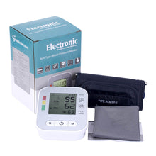 Load image into Gallery viewer, OLIECO USB Rechargeable Blood Pressure Monitor English Voice Automatic Electric PR Tonometer Digital LCD Screen Sphygmomanometer