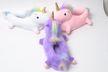 Load image into Gallery viewer, 2020 Winter lovely Home Slippers Chausson Licorne White Shoes Women unicorn slippers animals