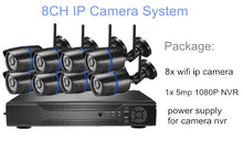 Load image into Gallery viewer, 16ch wireless cctv ip camera security system kit 1080P 8ch 4ch video surveillance outdoor 5MP nvr home security wifi camera set