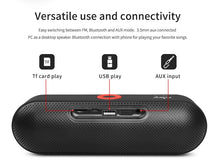 Load image into Gallery viewer, NBY S18 Portable Bluetooth Speaker with Dual Driver Loudspeaker,12 Hours Playtime,HD Audio Subwoofer Wireless Speakers with Mic