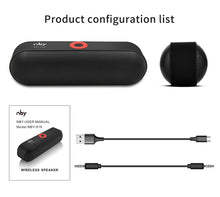 Load image into Gallery viewer, NBY S18 Portable Bluetooth Speaker with Dual Driver Loudspeaker,12 Hours Playtime,HD Audio Subwoofer Wireless Speakers with Mic