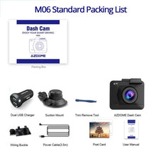 Load image into Gallery viewer, AZDOME M06 4K/2880*2160P WiFi Car DVRs Recorder Dash Cam Dual Lens Vehicle Rear Camera Built in GPS WDR Night Vision Dashcam