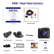 Load image into Gallery viewer, AZDOME M06 4K/2880*2160P WiFi Car DVRs Recorder Dash Cam Dual Lens Vehicle Rear Camera Built in GPS WDR Night Vision Dashcam