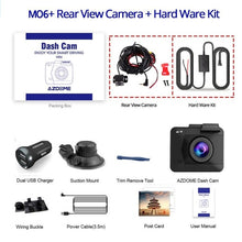 Load image into Gallery viewer, AZDOME M06 4K/2880*2160P WiFi Car DVRs Recorder Dash Cam Dual Lens Vehicle Rear Camera Built in GPS WDR Night Vision Dashcam
