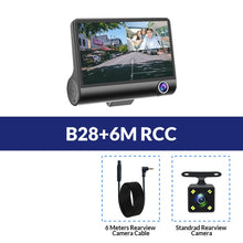 Load image into Gallery viewer, E-ACE Dashcam B28 Car DVRs 4 Inch Car Camera FHD 1080P Auto Recorder Dash Cam 3 Camera lens Registrator with Rear View Camera