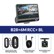 Load image into Gallery viewer, E-ACE Dashcam B28 Car DVRs 4 Inch Car Camera FHD 1080P Auto Recorder Dash Cam 3 Camera lens Registrator with Rear View Camera