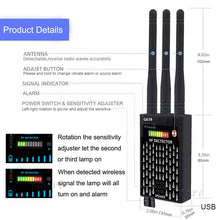 Load image into Gallery viewer, Professional G618 Detector/Sweeper 3 Antenna Anti Spy RF CDMA Signal Finder For GSM Bug GPS Tracker Wireless Hidden Camera Eavesdropping devices