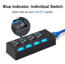 Load image into Gallery viewer, USB 3.0 HUB USB HUB 2.0 Multi USB Splitter USB 3 Hab Use Power Adapter Hub USB 3.0 4/7 Port Expander PC Computer Accessories