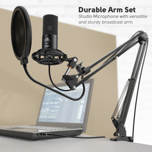 Load image into Gallery viewer, FIFINE Studio Condenser USB Computer Microphone Kit With Adjustable Scissor Arm Stand Shock Mount for YouTube Voice Overs-T669