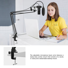 Load image into Gallery viewer, FIFINE Studio Condenser USB Computer Microphone Kit With Adjustable Scissor Arm Stand Shock Mount for YouTube Voice Overs-T669