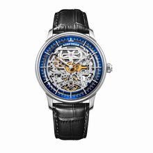 Load image into Gallery viewer, Reef Tiger/RT Skeleton Unique Watch Designs Automatic Watch Leather Strap Rose Gold Ultra Thin Watches For Men RGA1975