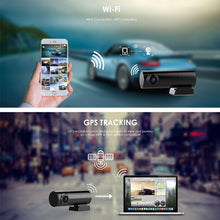 Load image into Gallery viewer, Mini HD Video Dashcam DVR with WiFi Dual Lens Car Camera Front and Rear synchronised recording