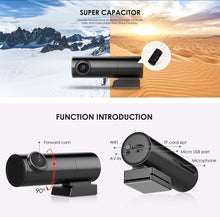 Load image into Gallery viewer, Mini HD Video Dashcam DVR with WiFi Dual Lens Car Camera Front and Rear synchronised recording