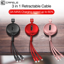 Load image into Gallery viewer, 3 in 1 Retractable Micro USB Type C Cable for iPhone Samsung Huawei Fast Charging