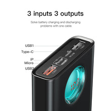 Load image into Gallery viewer, Baseus 20000mAh Power Bank Type C PD Fast Charging + Quick Charge 3.0 USB Powerbank External Battery For iPhone Huawei etc