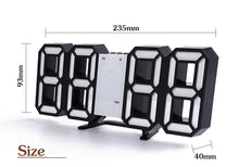 Load image into Gallery viewer, Wall Clock Clock 3D Led Digital  Modern Design  Living Room Decor Table Alarm Nightlight Luminous Desktop