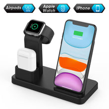 Load image into Gallery viewer, NTONPOWER 3 in 1 Wireless Charging Stand 10W Fast Wireless Charger For phone Charging Station for Airpods AppleWatch