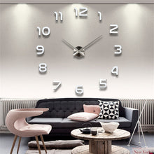 Load image into Gallery viewer, 2020 New Wall Clocks 3D DIY Clock Acrylic Mirror Stickers Home Decoration Living Room Quartz Needle Self Adhesive