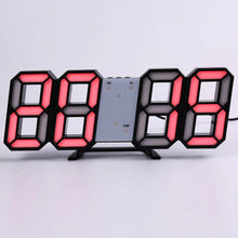 Load image into Gallery viewer, Wall Clock Clock 3D Led Digital  Modern Design  Living Room Decor Table Alarm Nightlight Luminous Desktop