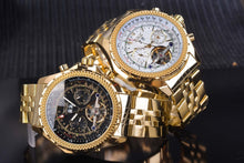 Load image into Gallery viewer, Jaragar 2017 Flying Series Golden Bezel Scale Dial Design Stainless Steel Mens Watch Top Brand Luxury Automatic Mechanical Watch