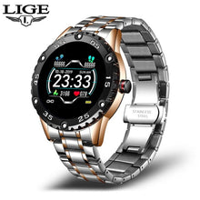 Load image into Gallery viewer, LIGE New Smart Watch Men IP67 Waterproof  Heart Rate Fitness Tracker Pedometer For Android ios Steel Band Sports Men smart watch